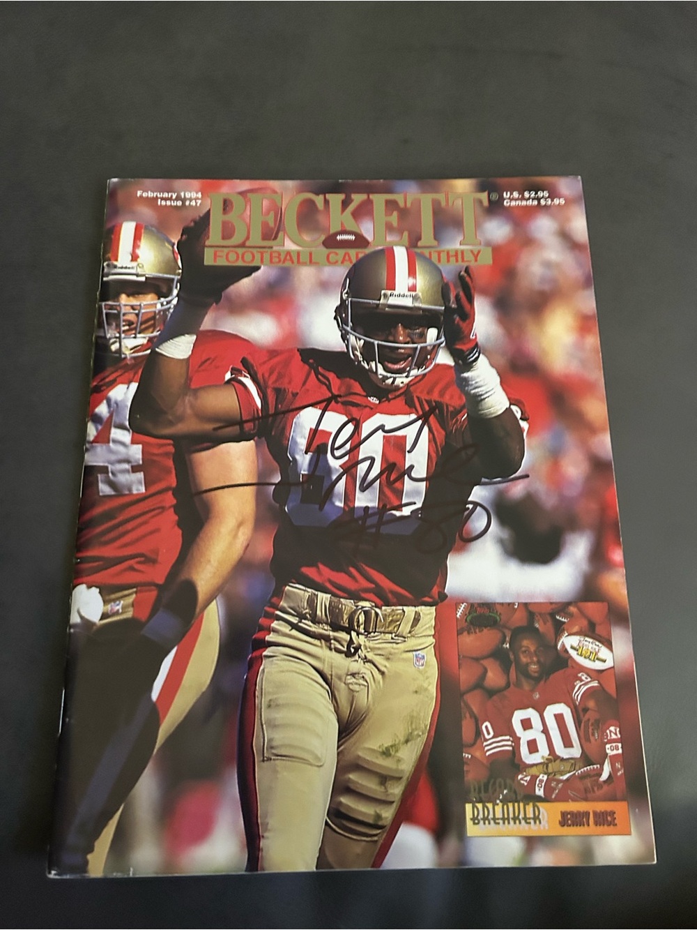 Beckett Football Card Monthly Magazine with Red & Gold Cover